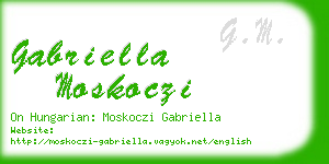 gabriella moskoczi business card